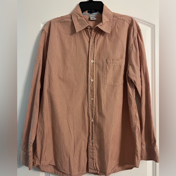 Orange & white striped button up - Picture 6 of 6